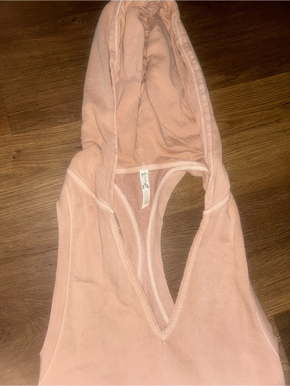 Free People Pale Pink Hooded Jumpsuit Romper